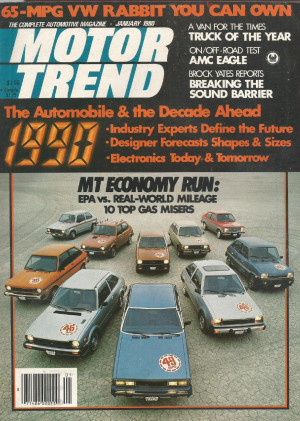 MOTOR TREND 1980 JAN - PORSCHE 928S-930, COBRA, 6.9L